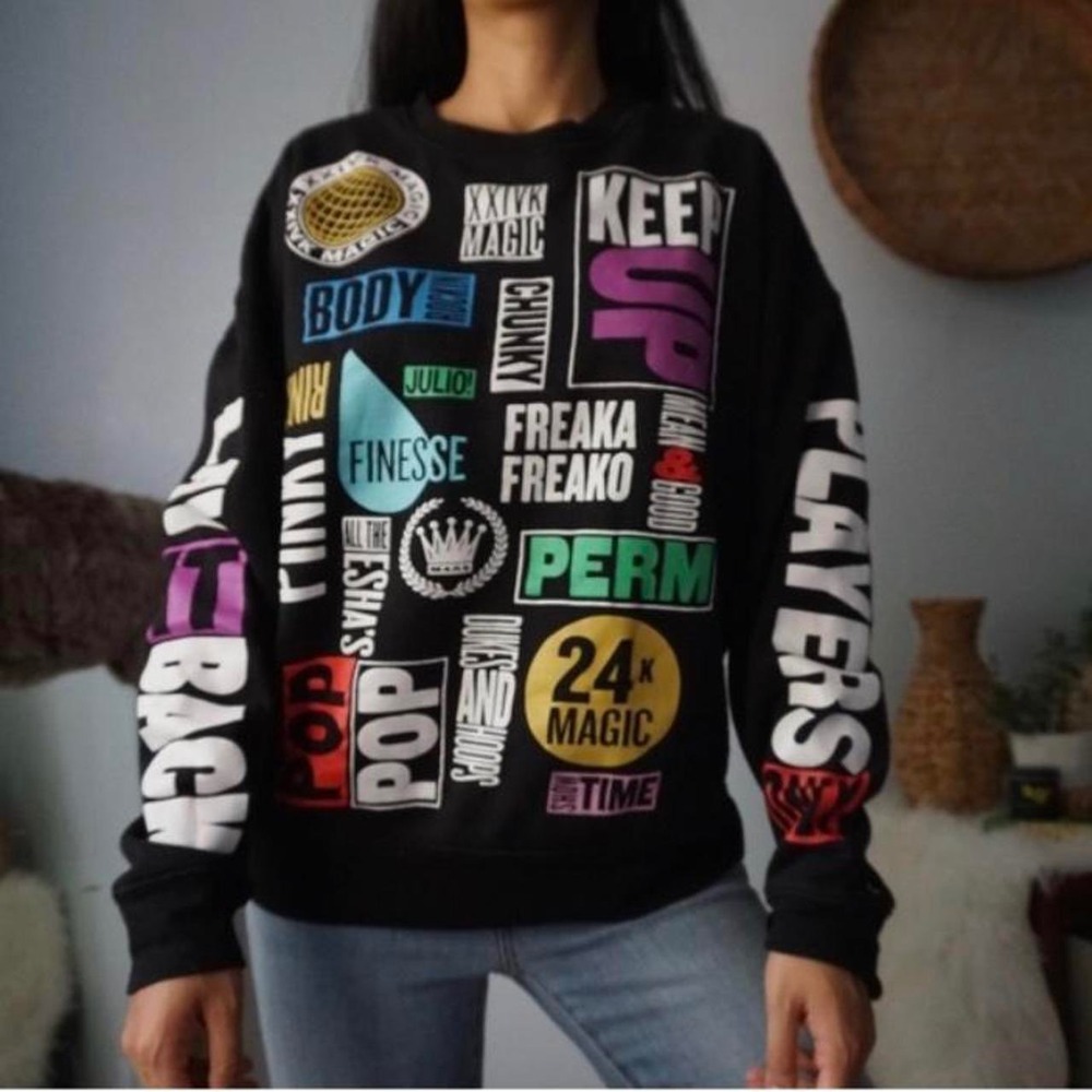 Bruno Mars Concert 24K Magic World Tour 2018 Sweatshirt Mens Large Black Cotton